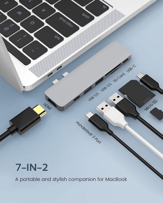 7 in 1 USB -C Hub For Macbook Pro\ Macbook Air