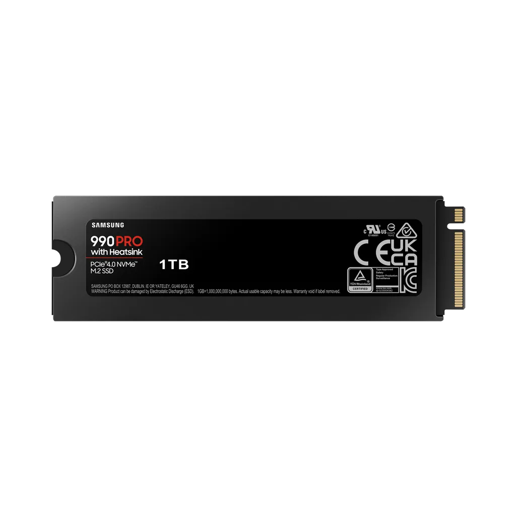 SAMSUNG 990 PRO 1 TB NVME SSD W/HEATSINK