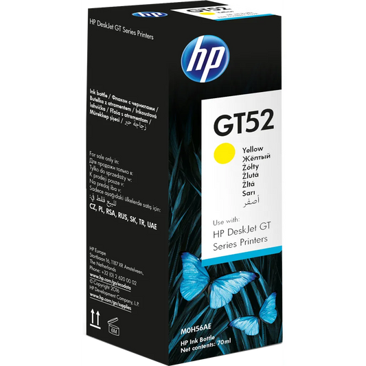 HP GT52 YELLOW ORIGINAL INK BOTTLE