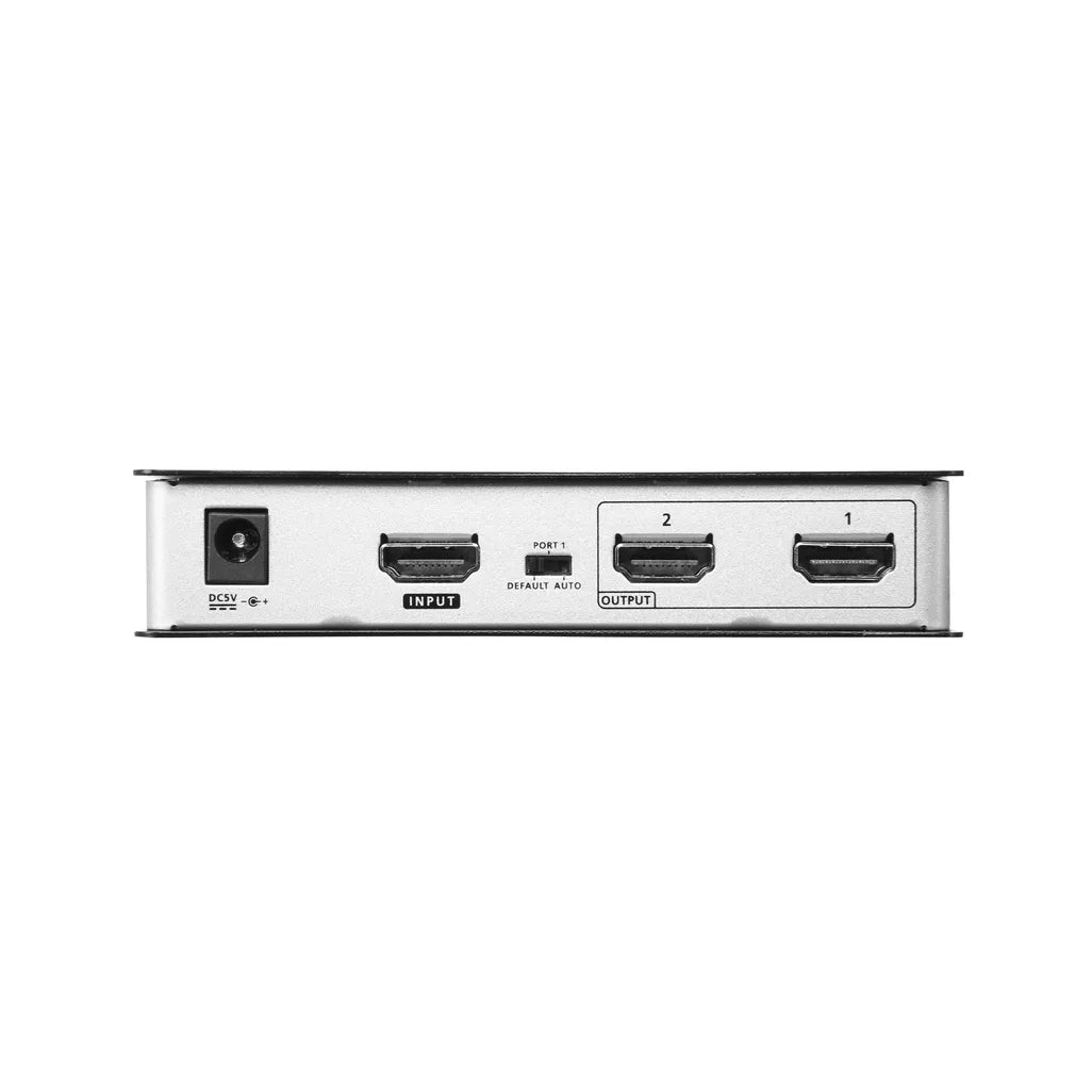 ATEN VS182B, HDMI, 2x HDMI, 4096 x 2160 pixels, Silver, Black, Metal, 15 m