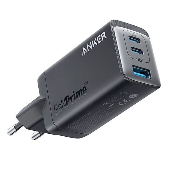 Anker 735 65W GaN 3 Port Wall Charger - Black