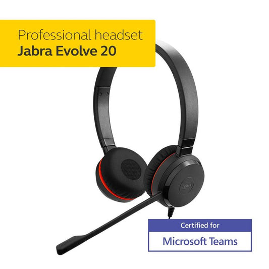 Jabra Evolve 20 MS Stereo USB-A Headset