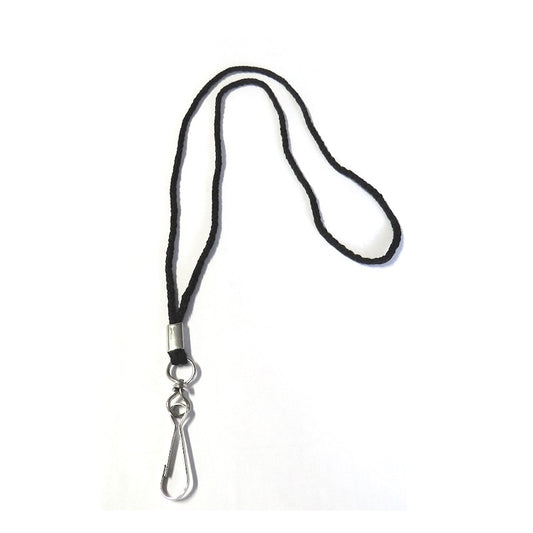 LANYARDS CORDED BLACK / BLUE (PK 50)