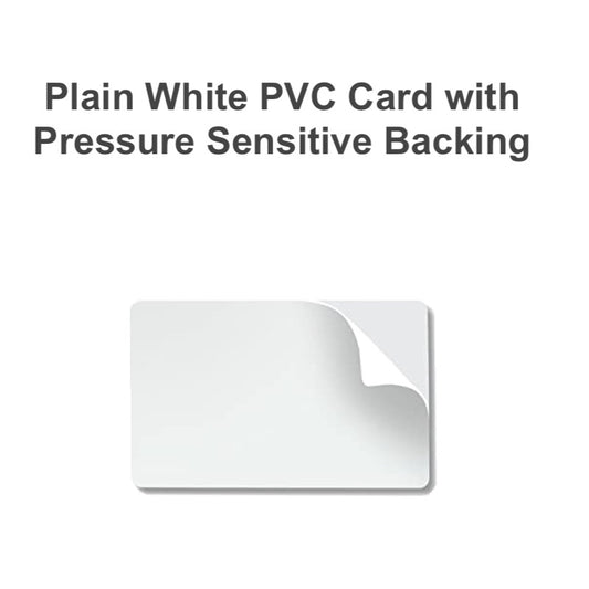 Plain White PVC Card with Pressure Sensitive (pk 100)