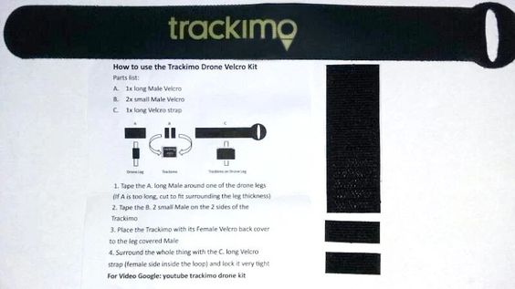 Trackimo 4G GPS Tracker Wi-Fi Bluetooth with Drone attachment kit