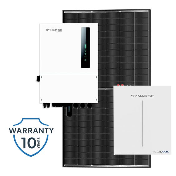 5KW SYNAPSE ULTRA, POWER LITE 51.2V CORE - PV & BATTERY KIT - 5KW SYNAPSE ULTRA HYBRID INVERTER, 5KW SYNAPSE POWER LITE 51.2V BATTERY AND 6X 420W TRINA PANELS