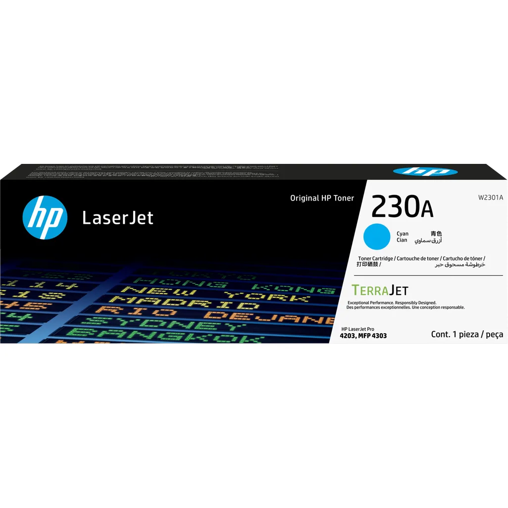 HP 230A CYAN ORIGINAL LASERJET TONER CARTRIDGE