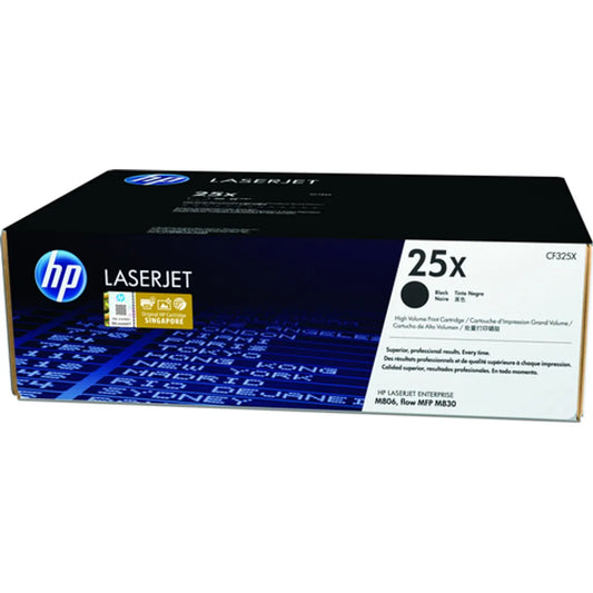 HP 25X High Yield Black Original LaserJet Toner Cartridge;34;500 pages. (M806/830 Toner Cartridge).