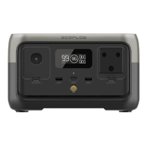 ECOFLOW RIVER 2 Portable Power Station - 256Wh LFP battery - 300W Output 110W Solar input - SA Socket