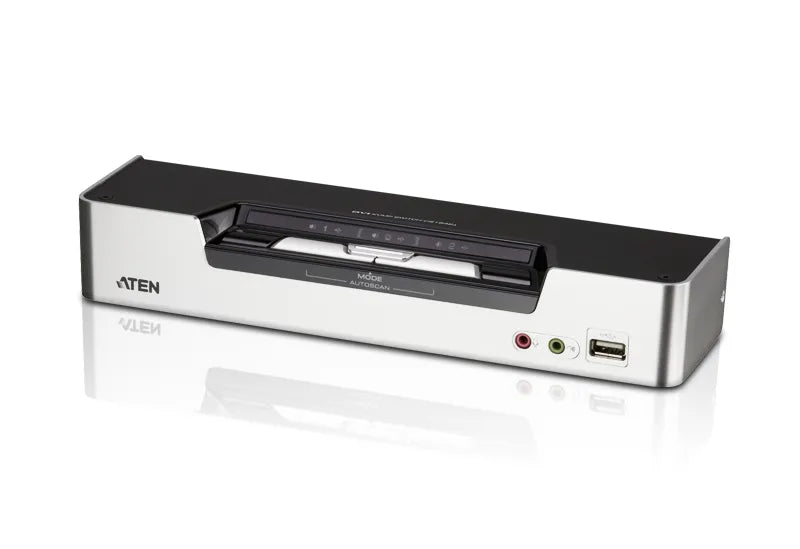 ATEN 2-port Dual Video Dual Link DVI KVMP Switch with Audio Support; Cables Included W/(US/EU/OUT) ADP. ATEN