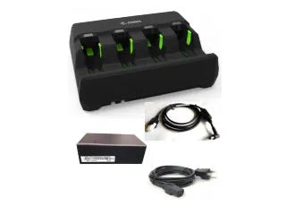 3600 Battery Charger Kit: Includes 4 Slot Charger SAC3600-4001CR; Power Supply PWR-BGA12V50W0WW; DC Line Cord CBL-DC-375A1-01 an