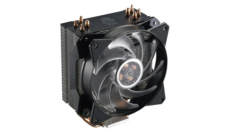 Cooler Master MasterAir MA410P Air Tower; 120mm RGB Fan; Included RGB Controller; Upgradable to Dual Fan; 4 Heat Pipes.