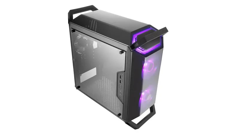 Cooler Master Masterbox Q300P Micro ATX; Black; Windowed; Handles; 2x 120mm RGB Fans Installed; RGB Controller Included.