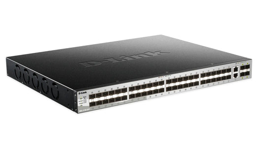 48 SFP ports + 2 10GBase-T ports + 4 10G SFP+ ports; L3 Stackable Managed Switch