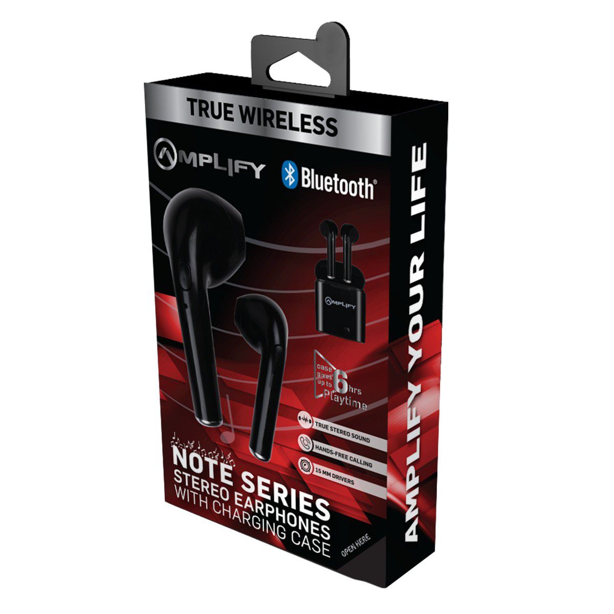 Amplify Note Series TWS Bluetooth Earphones Black TecAfrica