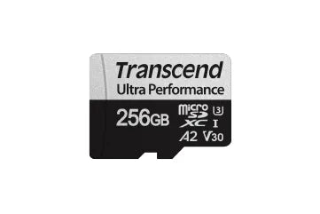 TRANSCEND 340S 256GB ULTRA PERFROMANCE MICRO SD UHS-I  U3 V30 A2 CLASS10 - READ 160 MB/S - WRITE 125MB/S - WITH SD ADPTOR - TLC