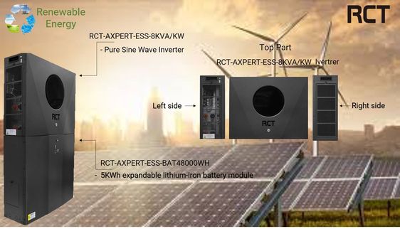 RCT AXPERT ESS 8KVA/KW ENERGY STORAGE SYSTEM with 4.8KWH internal battery