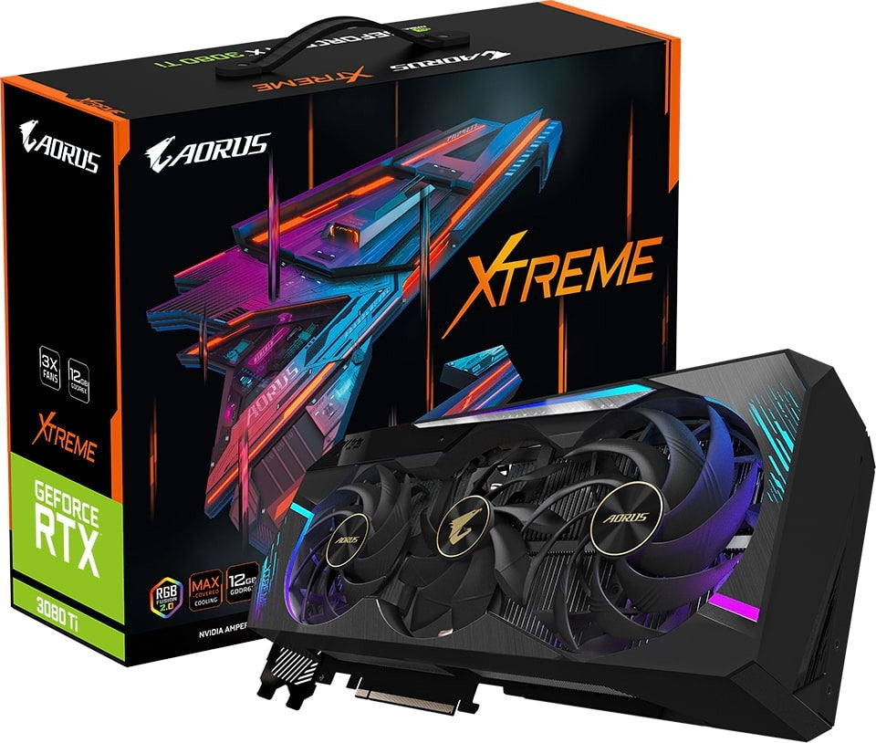 GIGABYTE nVidia RTX 3080Ti AORUS XTREME - 12GB GDDR6X 3xDP/ 2x HDMI ...