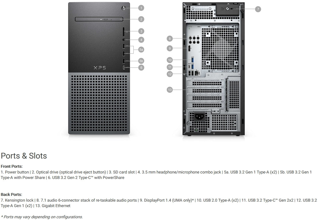 Dell XPS 8950 PC, i9-12900K 3.6GHz, 32GB RAM, 1TB SSD