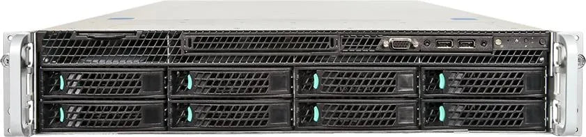 Intel 2U2S S2600WFTR System; Dual 10GbE ports; Single 1300W PSU; Support for 8x 3.5” drives; 24 DDR4 DIMMs; Intel 2U2S Wolf Pass