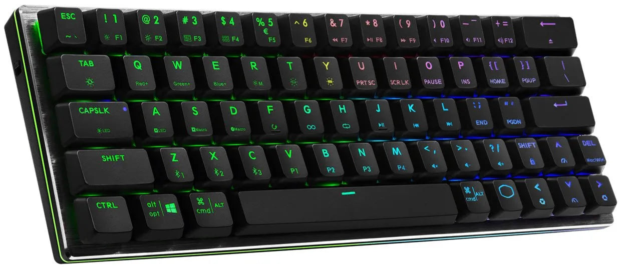 Cooler Master SK622 RGB Bluetooth/Wireless Keyboard; Brushed Aluminum; 60% Portable Layout; Low Profile Mechanica