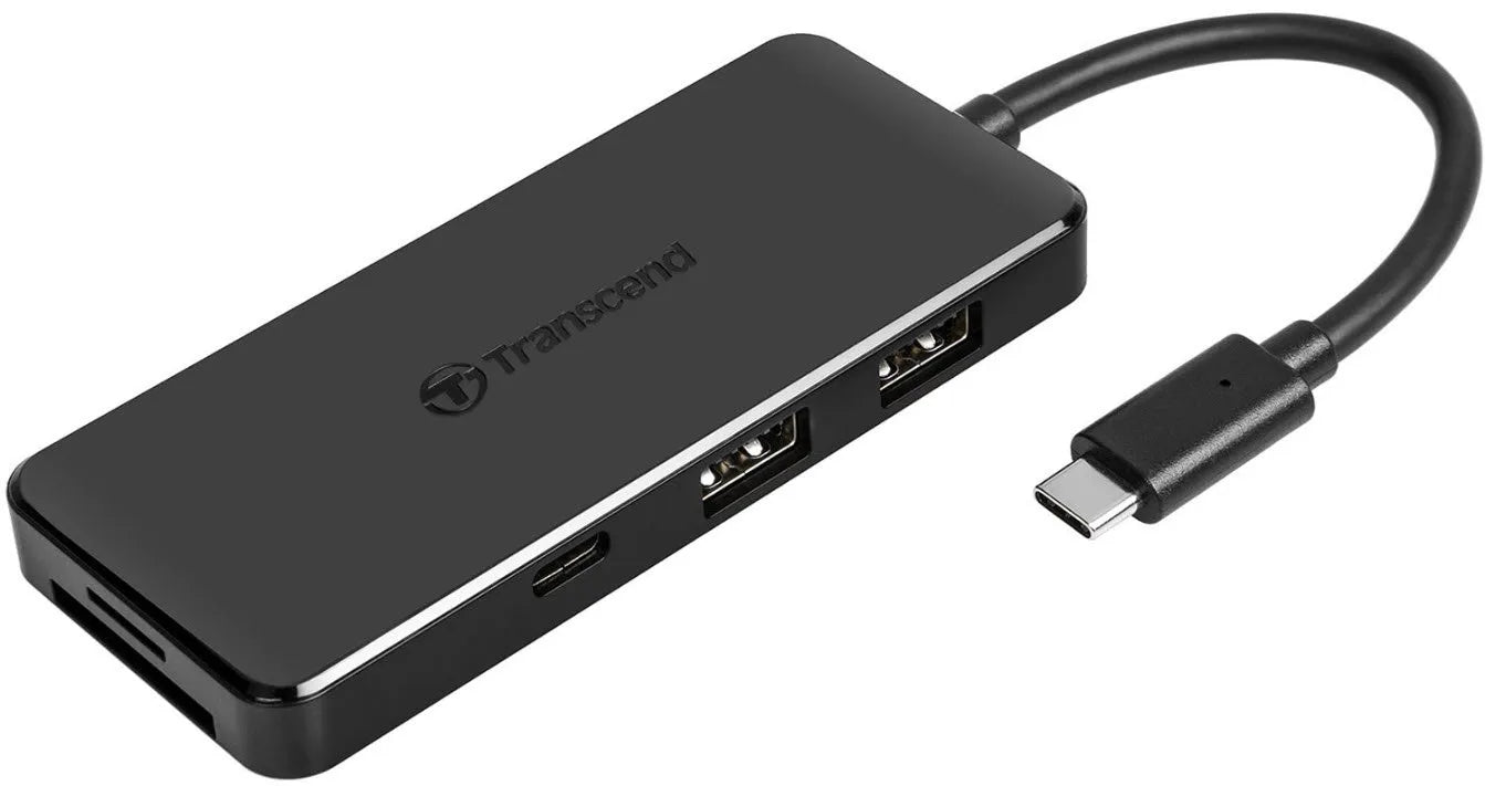 TRANSCEND TS-HUB5C USB Type C Hub 2 x USB 3.1 Gen 2 Type A; 1 x USB Type C port; 1 x USB Type C PD port and SD & MicroSD Reader