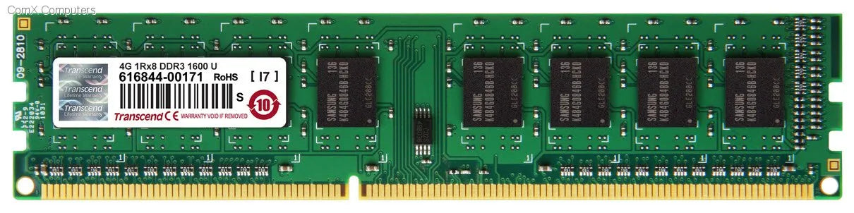 TRANSCEND 4GB DDR3-1600 DESKTOP DIMM 1Rx8 CL11